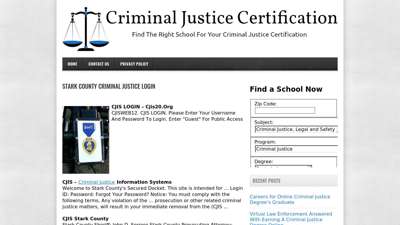 Stark County Criminal Justice Login - Criminal Justice ...