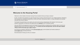 
                            1. StarRezPortal - Welcome to the Housing Portal - StarRez Housing - Jhu Housing Portal