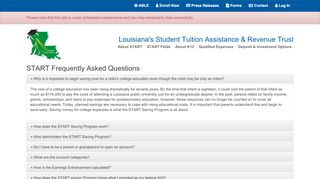 
START Frequently Asked Questions | Louisiana's Student ...  
