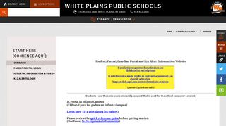 
                            3. Start Here (Comience aquí) / Overview - White Plains Public Schools - Wo Parent Portal