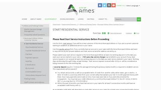
                            7. Start Residential Service | City of Ames, IA - City Of Ames Utilities Portal