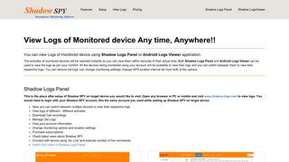 
                            8. Start Viewing Logs of monitored phone in ... - Shadow SPY - Mobile Spy Logs Portal