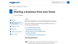 
                            8. Starting a home-based business - mygov.scot - Angus Planning Portal