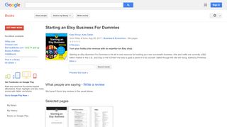 
Starting an Etsy Business For Dummies
