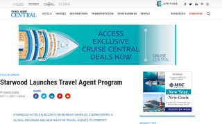 
                            5. Starwood Launches Travel Agent Program | Travel Agent Central - Sheraton Travel Agent Portal