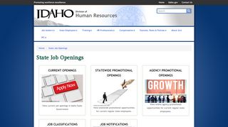 
                            3. State Job Openings - Division of Human Resources - Idaho.gov - Idaho State Jobs Portal