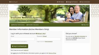 
                            8. State of Hawaii Employees Retirement System - ERS - Https Portal Ehawaii Gov