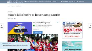 
                            3. State's kids lucky to have Camp Currie | Our Opinion ... - Camp Currie Sign Up