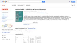 
                            8. Statistical and Probabilistic Models in Reliability - Uso Fx Portal