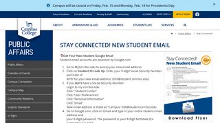 
                            8. Stay Connected! New Student Email - Cerritos College - My Cerritos College Portal
