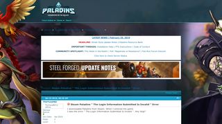 
                            3. Steam Paladins '' The Login Information Submitted Is Invalid '' Error - The Login Information Submitted Is Invalid Paladins