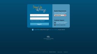 
                            5. Step Up to Writing Login Page - Voyager Learning Student Portal