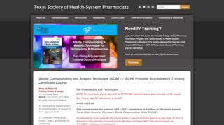 
                            5. Sterile Compounding and Aseptic Technique (IV Training) - Texas ... - Trinu Iv Training Education Portal