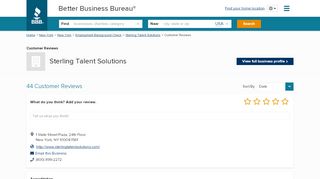 
                            1. Sterling Talent Solutions | Reviews | Better Business Bureau ... - Sterling Testing Portal