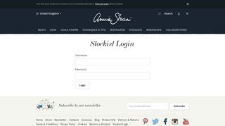 
                            5. Stockist Login - Annie Sloan - Stockist Portal