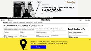 
Stonewood Insurance Services Inc - Company Profile and ...  
