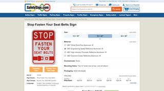 
                            2. Stop Fasten Your Seat Belts Sign X4304 - by SafetySign.com - Fasten Sign In