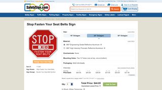 
                            3. Stop Fasten Your Seat Belts Sign Y1248 - by SafetySign.com - Fasten Sign In