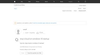 
                            3. stop icloud on windows 10 startup - Apple Community - How Do You Stop Icloud Portal On Startup