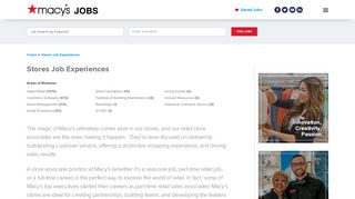 
                            7. Stores Job Experiences - Macy's Jobs – Part Time Jobs and ... - Macys Taleo Portal