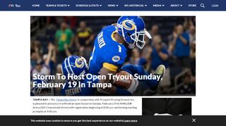 
                            4. Storm To Host Open Tryout Sunday, February 19 In Tampa ... - Arena Football Sign Up