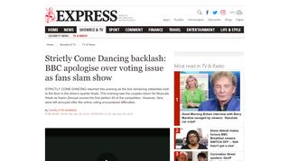 
                            7. Strictly Come Dancing backlash: BBC apologise over voting ... - Strictly Vote Portal