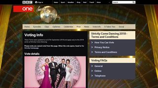 
                            1. Strictly Come Dancing - Voting Info - BBC One - Strictly Vote Portal