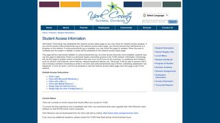 
                            1. Student Access Information - York County School Division - Citrix Ycsd Student Portal