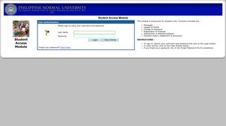
                            1. Student Access Module - PNU - Philippine Normal University Student Portal