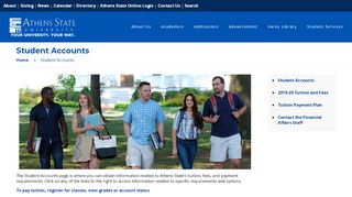 
                            8. Student Accounts – Athens State University - Athens State Student Portal