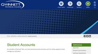 Student Accounts | Gwinnett Technical College - Gwinnett Tech User Portal