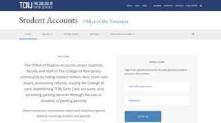 
                            7. Student Accounts - TCNJ - Tcnj Paws Portal