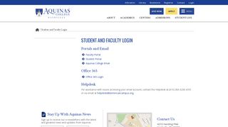 
Student and Faculty Login — Aquinas College, Nashville  
