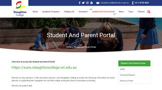 
                            5. Student and Parent Portal - Staughton College - Xuno Student Portal