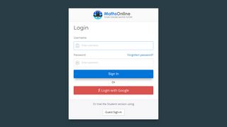 Student and Teacher Login - Maths Online - Maths Online Portal Free