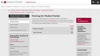 
                            9. Student Center | Campus Solutions - Chapman University - My Chapman Portal
