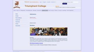 
                            2. Student Centre - Triumphant College Namibia - Triumphant Student Portal