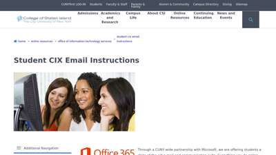 Student CIX Email Instructions  Office of ... - csi.cuny.edu