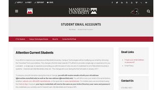 
                            4. Student Email Accounts | Mansfield University - My Mansfield Portal