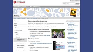 
                            2. Student email and calendar — University of Leicester - Leicester Uni Email Portal