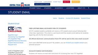 
                            14. Student Email - Central Texas College - For Students Of The ... - Crc Webmail Portal