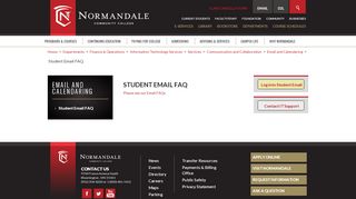 
                            4. Student Email FAQ | Normandale Community College - Normandale Email Portal