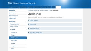 
                            2. Student email | GCU - Glasgow Caledonian University - Glasgow Caledonian University Email Portal