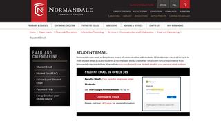 
                            1. Student Email | Normandale Community College - Normandale Email Portal