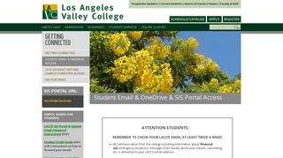 
Student Email & OneDrive Access: Los Angeles Valley College
