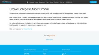 
                            3. Student - Evolve College - Evolve College Student Portal