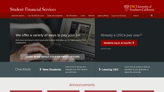 
                            7. Student Financial Services | USC - Du Online Payment Without Portal