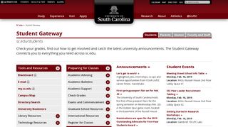 
                            4. Student Gateway | University of South Carolina - South Carolina Email Portal