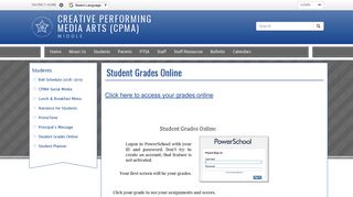 
                            1. Student Grades Online | Creative Performing Media Arts - Powerschool Student Portal Cpma