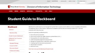 
                            6. Student Guide to Blackboard | Division of Information ... - Stony Brook University Blackboard Portal